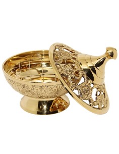 Encensoir sculpté en cuivre