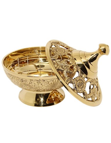 Encensoir sculpté en cuivre