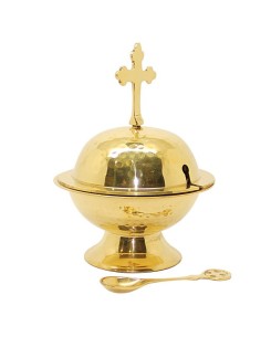 Navette pour encens en cuivre