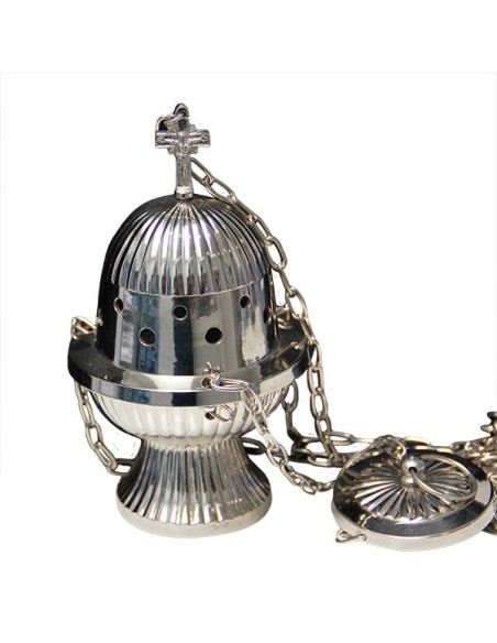 Encensoir de messe argenté - 18 cm