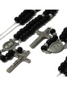Chapelet collier perles bois noirs