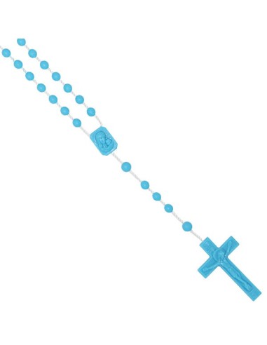 Chapelet en plastique, bleu