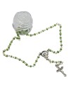 Chapelet mini dans une boîte en forme de rose - vert