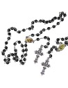 Chapelet Sainte Rita, roses noires