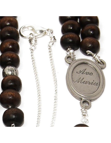 Chapelet brun collier