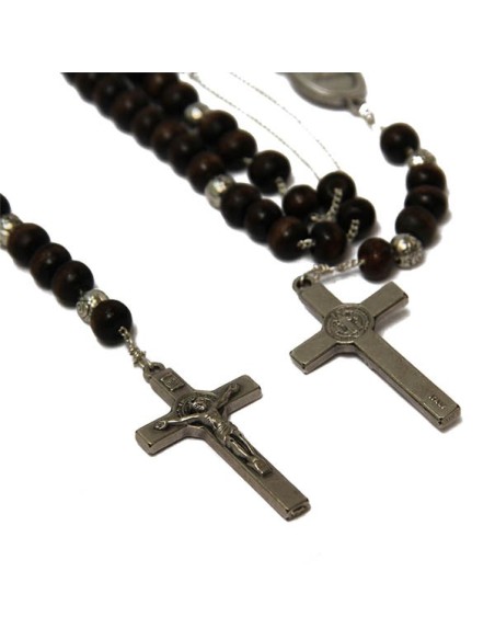 Chapelet brun collier