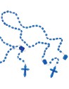 Chapelet en plastique - bleu