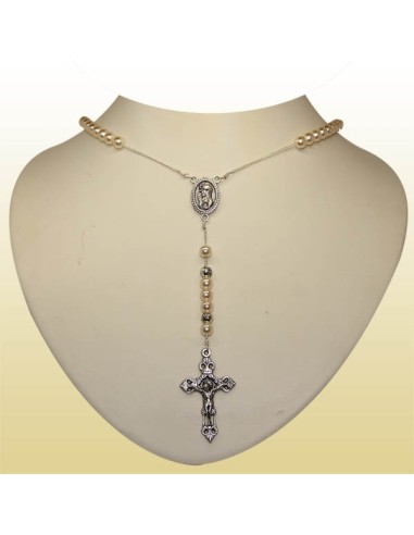 Chapelet perles nacrées collier