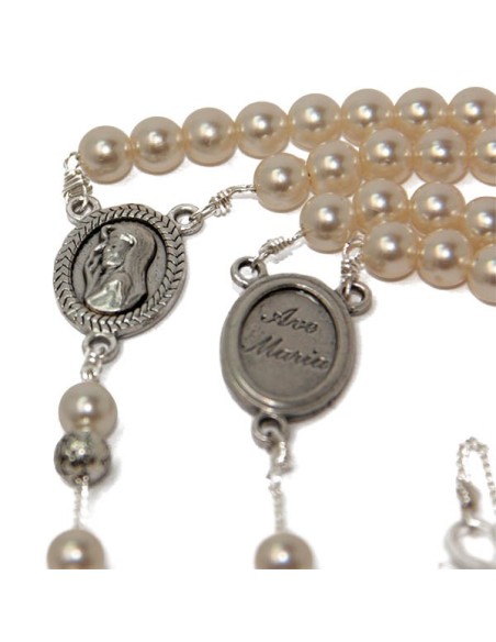 Chapelet perles nacrées collier