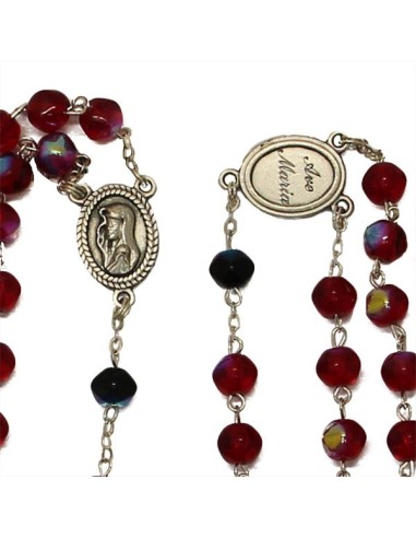 Chapelet rouge multicolore
