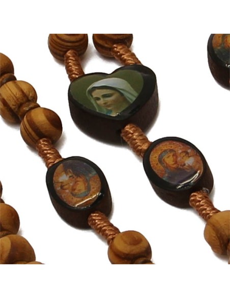 Chapelet bois olivier Soufanieh et icône