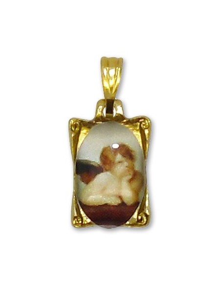 Médaille avec Ange rectangulaire 