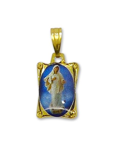 Médaille de la Vierge de Medjugorje rectangulaire 