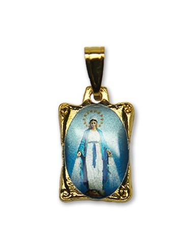 Médaille de la Vierge Miraculeuse rectangulaire 