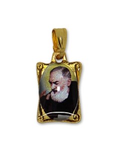 Médaille de Padre Pio rectangulaire 