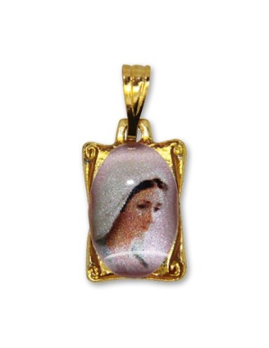Médaille de la Vierge de Medjugorje rectangulaire 