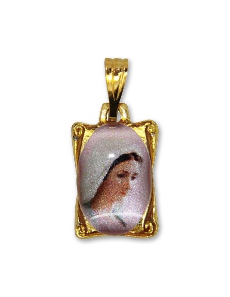 Médaille de la Vierge de Medjugorje rectangulaire 