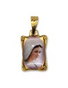 Médaille de la Vierge de Medjugorje rectangulaire 