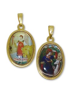 Médaille de Saint Guy et Saint Hubert ovale