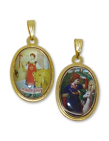 Médaille de Saint Guy et Saint Hubert ovale