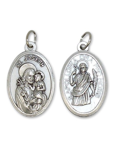 Médaille de Sainte Apolline et Saint Joseph