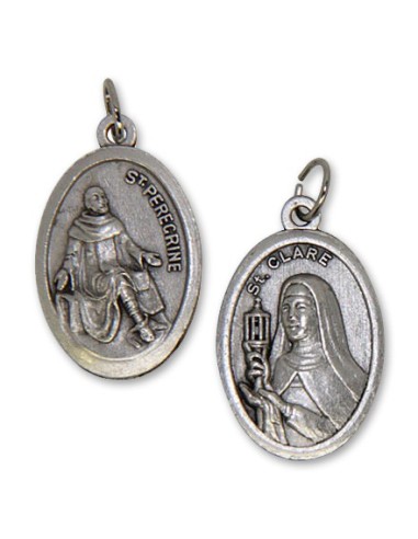 Médaille de Saint Peregrin et Sainte Clara