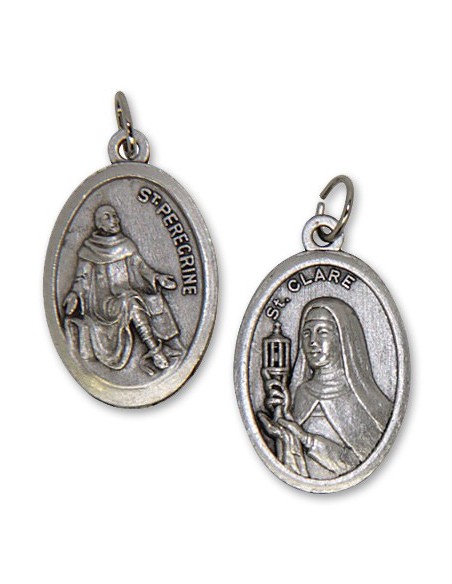 Médaille de Saint Peregrin et Sainte Clara