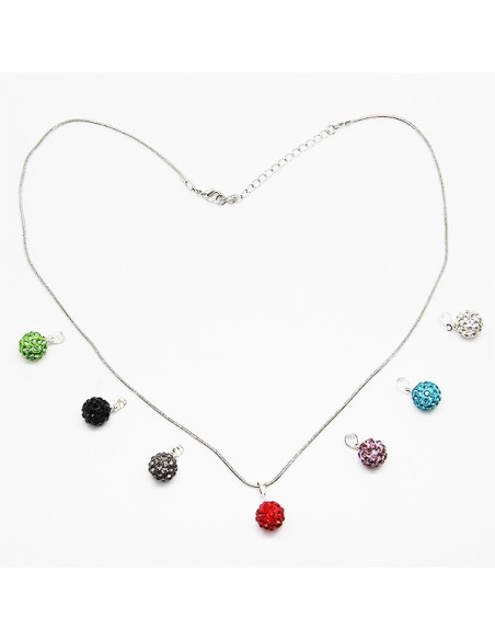 Cristal - 7 pièces et chaîne - Perles