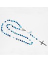 Chapelet en argent et pierre - Agate bleue
