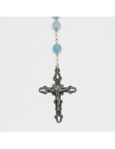 Chapelet en argent et pierre - Aquamarine 2