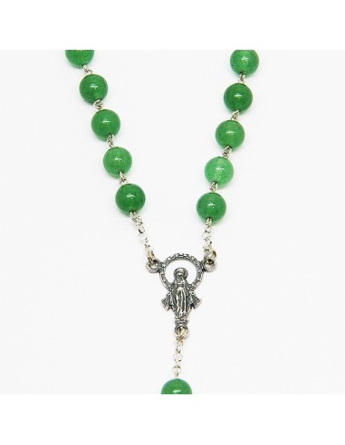 Chapelet en argent et pierre - Aventurine