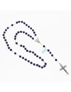 Chapelet en argent et pierre - Lapis-lazuli