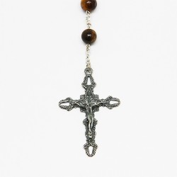 Chapelet en argent et pierre - Oeil de tigre 2