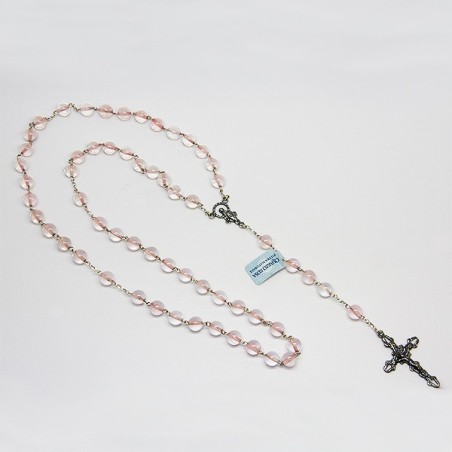 Chapelet en argent et pierre - Quartz rose