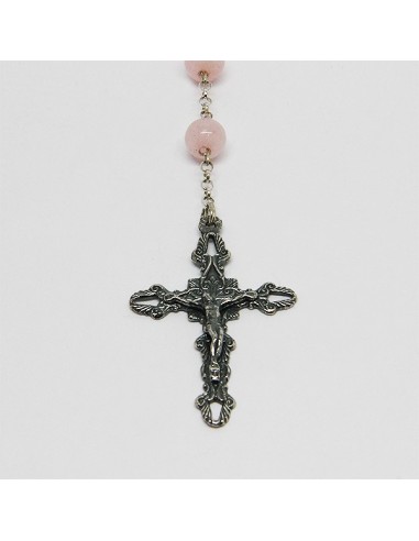 Chapelet en argent et pierre - Rhodonite