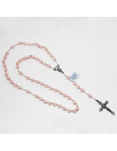 Chapelet en argent et pierre - Rhodonite