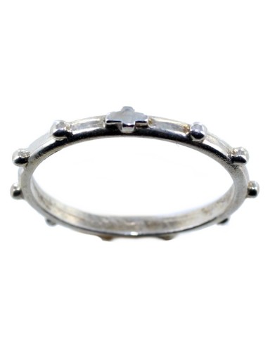 Bague dizaine métal argent  