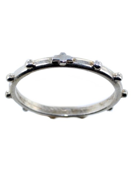 Bague dizaine métal argent  