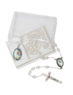 Chapelet avec boite et médaille de Banneux ND