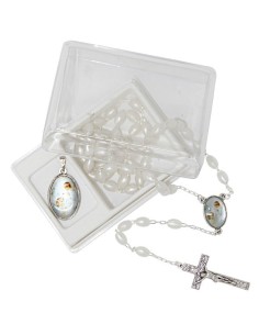 Chapelet avec boite et médaille - Ange