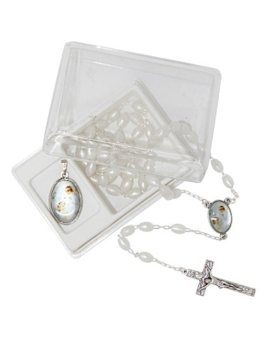 Chapelet avec boite et médaille - Ange
