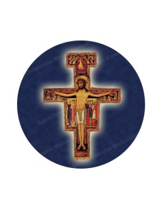 Autocollants ronds - 45 mm - "Croix bleue" - 120 pièces