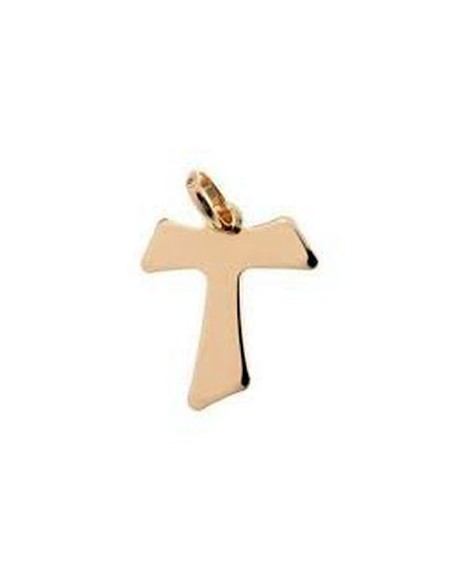 Croix avec Christ plaqué or 30 mm