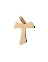 Croix Tau plaqué or 10 mm
