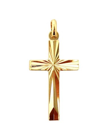 Croix avec Christ plaqué or 30 mm