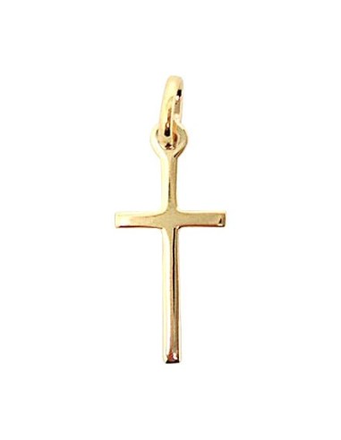 Croix avec Christ plaqué or 30 mm