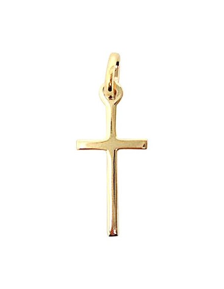 Croix avec Christ plaqué or 30 mm