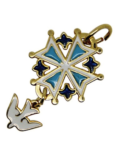 Croix avec Christ plaqué or 30 mm