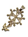 Croix avec Christ plaqué or 30 mm