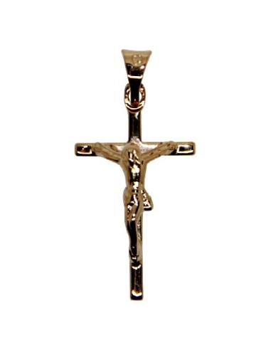 Croix Avce Christ plaqué or 30 mm